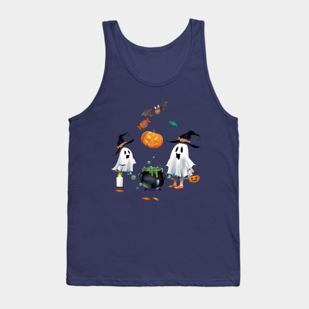 Halloween Story Design Tank Top by Mako Design 